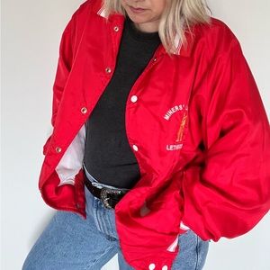 Vintage satin bomber jacket